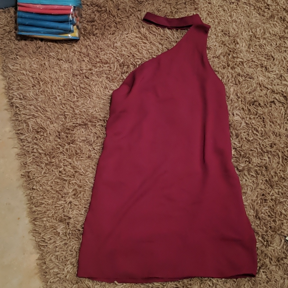 Dainty Hooligan Maroon Mini Dress